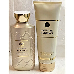 2 Pc Bath & Body Works Infinite Radiance Body Cream & Body Wash Scent! 8 Oz